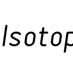 Isotope-MediumItalic