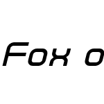 Fox on the Run Semi-Bold Italic