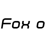 Fox on the Run Semi-Bold Semi-Italic