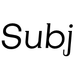 Subjectivity Serif