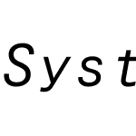 System85MonoPro-Italic