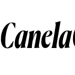 Canela Condensed Bold Italic