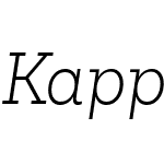 Kappa Vol2 Display Light Italic