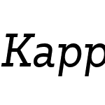 Kappa Vol2 Regular Italic