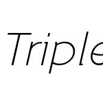 Tripleta Thin Italic