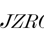 JZRCGO+Chapman-RegularItalic