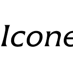 Icone LT RegularItalicOsF