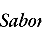 SabonNext LT DemiItalicOsF