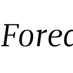 Foreday Serif