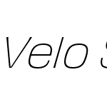 Velo Sans Display Thin Italic