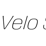 Velo Sans Display Thin Italic