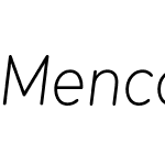 Menco Light Italic