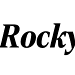 Rocky Condensed Black Italic