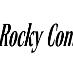 Rocky Compressed Regular Italic