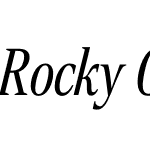 Rocky Condensed Light Italic