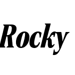 Rocky Compressed Black Italic