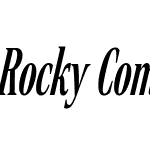 Rocky Compressed Regular Italic