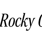 Rocky Condensed Light Italic