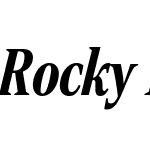 Rocky Extra Condensed Bold Italic