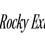 Rocky Extra Condensed Light Italic