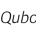 QuboW03-ExtraLightItalic