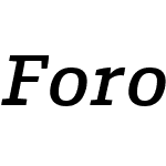 ForoW03-MediumItalic