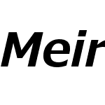 Meiryo UI Bold Italic