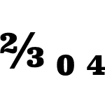 Clarendon Text Fractions Bold