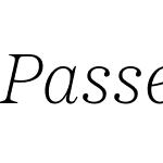 Passenger Serif