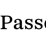 Passenger Serif