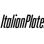 Italian Plate No2 Condensed