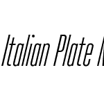 Italian Plate No2 Condensed