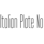 Italian Plate No2 Condensed