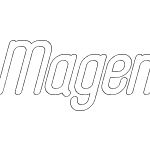 Magenta Outline Italic