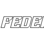 Federal Blue Outline Italic