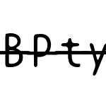 BPtypewriteStrikethrough