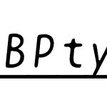 BPtypewriteUnderscored