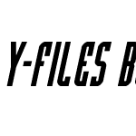 Y-Files Bold Compact Italic