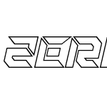 Zero Prime Outline Italic