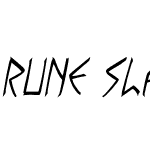 Rune Slasher Condensed Italic