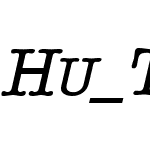 Hu_TypewriterExpert  Oblique