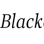 Blacker Pro Text Condensed Trial