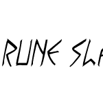 Rune Slasher Condensed Italic