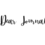 Dear Journal Calligraphy