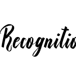 Recognition Script