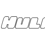 Hula Hoop Girl Outline Italic