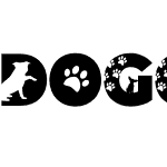 Doggies Silhouette Font