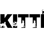 Kittens Silhouette Font