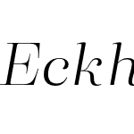 Eckhart-DisplayBookItalic