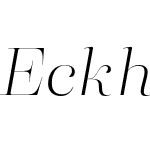 Eckhart-PosterLightItalic